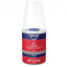 Быстросохнущий двухкомпонентный акрил-уретановый прозрачный лак SOLID JET CLEAR